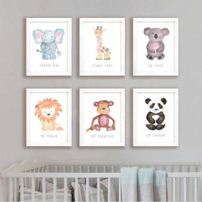 Set animales acuarela Be amazing