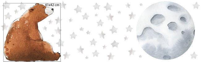 Vinil Oso con estrellas