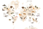 Vinil Mapa Animales