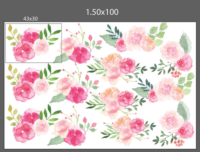 Vinil Flores Rosas