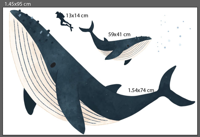Vinil ballena azul