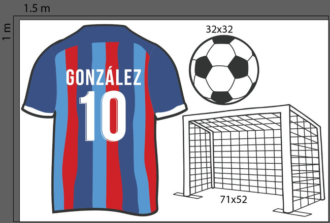 Vinil fut playera y portería