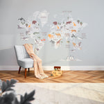 Vinil Mapa Animales